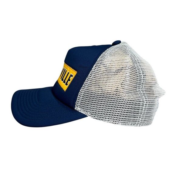 Adidas Nashville Predators Hat Men's Blue Ice Hockey Snap Back Trucker Cap - Picture 6 of 10